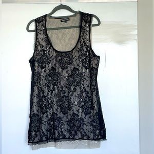 Royal Underground layered rhinestone & lace tank - perfect for the holidays!